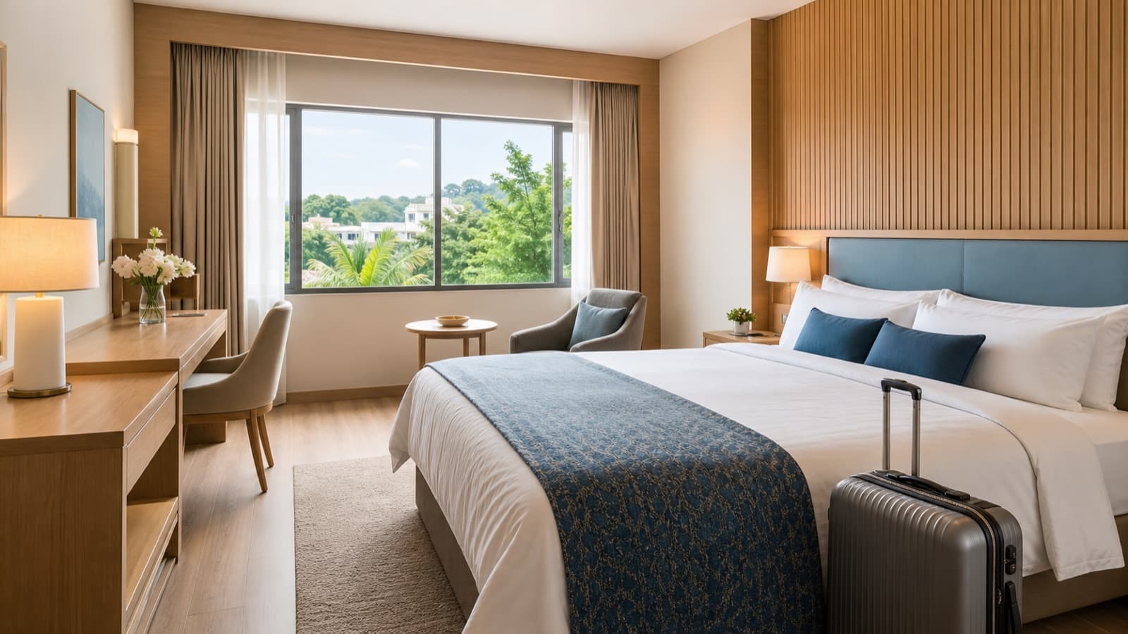 Modernes Boutique-Hotelzimmer mit gepflegter Ausstattung